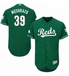 Mens Majestic Cincinnati Reds 39 Devin Mesoraco Green Celtic Flexbase Authentic Collection MLB Jersey