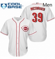 Mens Majestic Cincinnati Reds 39 Devin Mesoraco Replica White Home Cool Base MLB Jersey