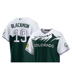 Men Nike Nike Colorado Rockies #19 Charlie Blackmon City Connect Stitched Baseball Jersey