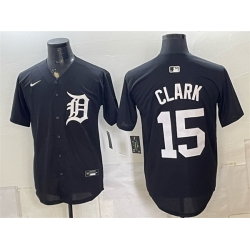 Men Detroit Tigers  15 Max Clark Black 2026 Cool Base Stitched Baseball Jersey