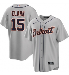 Men Detroit Tigers  15 Max Clark Grey 2026 Road Stitched Baseball Jersey