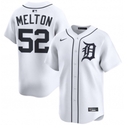 Men Detroit Tigers 52 Troy Melton White 2024 Home Limited Stitched Baseball Jersey