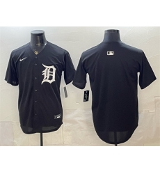 Men Detroit Tigers Blank Black Limited Stitched Baseball Jersey