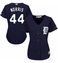 Womens Majestic Detroit Tigers 44 Daniel Norris Authentic Navy Blue Alternate Cool Base MLB Jersey