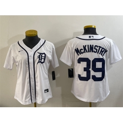 Youth Detroit Tigers 39 Zach McKinstry White Cool Base Stitched Baseball Jersey