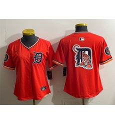 Youth Detroit Tigers Team Big Logo Orange 2026 Alternate Vapor Premier Limited Stitched Baseball Jersey