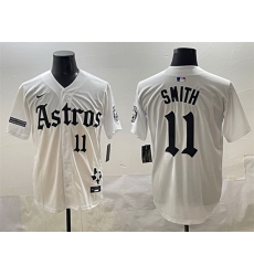 Men Houston Astros 11 Cam Smith White Gothic 27Houston Born Barrio Raised 27 Limited Stitched Baseball Jersey Men Houston Astros 11 Cam Smith White Gothic 27Houston Born Barrio Raised 27 Limited Stitched Baseball Jersey