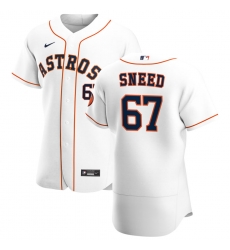 Men Houston Astros 67 Cy Sneed Men Nike White Home 2020 Flex Base Player MLB Jersey