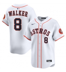Men Houston Astros 8 Christian Walker White 2025 Home Limited Stitched Baseball Jersey