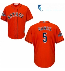 Mens Majestic Houston Astros 5 Jeff Bagwell Replica Orange Alternate 2017 World Series Champions Cool Base MLB Jersey