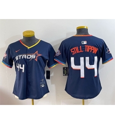 Women Houston Astros 44 Still Tippin Navy 2025 City Connect With Texas Patch Limited Stitched Baseball Jersey Women Houston Astros 44 Still Tippin Navy 2025 City Connect With Texas Patch Limited Stitched Baseball Jersey
