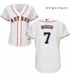 Womens Majestic Houston Astros 7 Craig Biggio Replica White Home Cool Base MLB Jersey