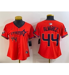 Youth Houston Astros 44 Yordan Alvarez Orange 2025 City Connect With Texas Patch Limited Stitched Baseball Jersey
