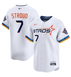 Youth Houston Astros 7 C J Stroud White 2025 City Connect Limited Stitched Baseball Jersey Youth Houston Astros 7 C J Stroud White 2025 City Connect Limited Stitched Baseball Jersey