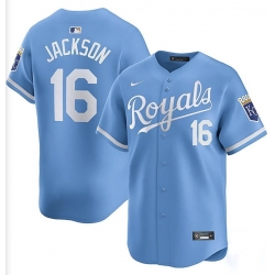 Men Kansas City Royals  16 Bo Jackson Light Blue Limited Stitched Baseball Jersey