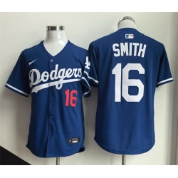 Men Los Angeles Dodgers 16 Will Smith Royal Limited Stitched Baseball Jersey