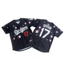 Men Los Angeles Dodgers 17 Shohei Ohtani Black 2025 Tokyo Series Limited Stitched Baseball Jersey