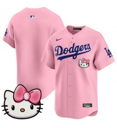 Men Los Angeles Dodgers Blank Pink 2025 Hello Kitty Vapor Limited Stitched Baseball Jersey