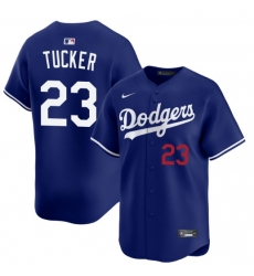 Men Los Angeles Dodgers Kyle Tucker #23 Blue Stitched Flex Base Baseball Jersey
