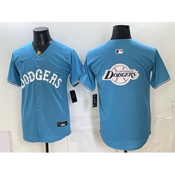 Men Los Angeles Dodgers Team Big Logo Blue Vapor Limited Stitched Baseball Jerseys