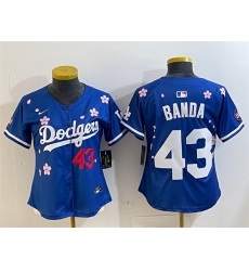 Women Los Angeles Dodgers 43 Anthony Banda Royal 2025 Tokyo Series Limited Stitched Baseball Jersey Women Los Angeles Dodgers 43 Anthony Banda Royal 2025 Tokyo Series Limited Stitched Baseball Jersey