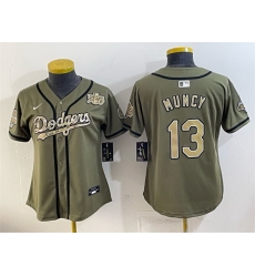 Youth Los Angeles Dodgers 13 Max Muncy Olive 2026 Armed Forces Day Stitched Baseball Jersey Youth Los Angeles Dodgers 13 Max Muncy Olive 2026 Armed Forces Day Stitched Baseball Jersey