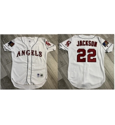 Men 1994 AUTHENTIC RUSSELL BO JACKSON #22 CALIFORNIA ANGELS MLB 125 BASEBALL JERSEY Men 1994 AUTHENTIC RUSSELL BO JACKSON #22 CALIFORNIA ANGELS MLB 125 BASEBALL JERSEY