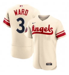 Men Los Angeles Angels 3 Taylor Ward 2022 Cream City Connect Flex Base Stitched Jerseyy