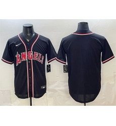 Men Los Angeles Angels Blank 2026 Fashion Replica Black Out Stitched Baseball Jersey