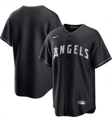 Men Los Angeles Angels Blank Black Lights Out Limited Stitched Baseball Jersey