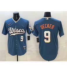 Men Milwaukee Brewers  9 Bob Uecker Mineral Blue 2026 City Connect Stadium Stitched Baseball Jersey
