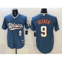 Men Milwaukee Brewers  9 Bob Uecker Mineral Blue 2026 City Connect Stadium Stitched Baseball Jersey