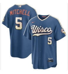 Men Milwaukee Brewers Garrett Mitchell #5 2026 City Connect Stitched Limited Jersey Men Milwaukee Brewers Garrett Mitchell #5 2026 City Connect Stitched Limited Jersey