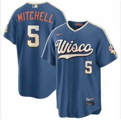 Men Milwaukee Brewers Garrett Mitchell #5 2026 City Connect Stitched Limited Jersey