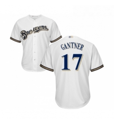 Youth Milwaukee Brewers 17 Jim Gantner Replica White Alternate Cool Base Baseball Jersey 