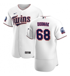 Men Minnesota Twins 68 Randy Dobnak Men Nike White Home 2020 60th Season Flex Base Team MLB Jersey