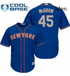 Mens Majestic New York Mets 45 Tug McGraw Replica Royal Blue Alternate Road Cool Base MLB Jersey