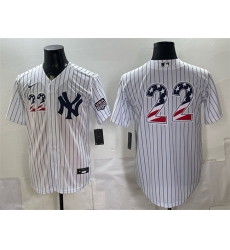Men New York Yankees 22 Ben Rice White 2026 USA 250 Fourth of July Home Stadium Stitched Baseball Jersey Men New York Yankees 22 Ben Rice White 2026 USA 250 Fourth of July Home Stadium Stitched Baseball Jersey
