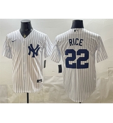 Men New York Yankees  22 Ben Rice White Home Stitched Baseball Jersey