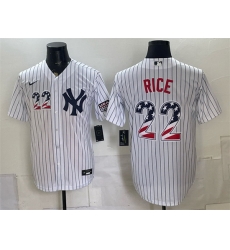 Men New York Yankees 22 Ben Rice White USA 250 Fourth of July Home Stadium Stitched Baseball Jersey Men New York Yankees 22 Ben Rice White USA 250 Fourth of July Home Stadium Stitched Baseball Jersey