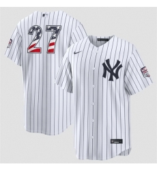 Men New York Yankees 27 Giancarlo Stanton White 2026 USA 250 Fourth of July Home Stadium Stitched Baseball Jersey Men New York Yankees 27 Giancarlo Stanton White 2026 USA 250 Fourth of July Home Stadium Stitched Baseball Jersey