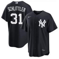 Men New York Yankees  31 Cam Schlittler Navy 2026 Alternate Stitched Baseball Jersey