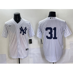 Men New York Yankees 31 Ichiro Suzuki White Cool Base Limited Stitched Baseball Jersey