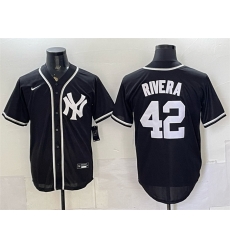 Men New York Yankees  42 Mariano Rivera 2026 Fashion Replica Black Out Stitched Baseball Jersey