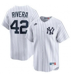 Men New York Yankees  42 Mariano Rivera White Home Limited Stitched Baseball Jersey