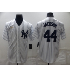 Men New York Yankees 44 Reggie Jackson White Cool Base Stitched Baseball Jerseys