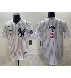 Men New York Yankees 7 Mickey Mantle White 2026 USA 250 Fourth of July Home Stadium Stitched Baseball Jersey Men New York Yankees 7 Mickey Mantle White 2026 USA 250 Fourth of July Home Stadium Stitched Baseball Jersey