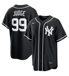 Men New York Yankees  99 Aaron Judge 2026 Fashion Replica Black Out Stitched Baseball Jersey