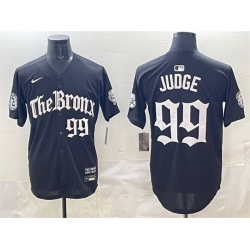 Men New York Yankees 99 Aaron Judge Black Gothic Legacy Edition Vapor Premier Limited Stitched Baseball Jersey