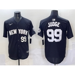 Men New York Yankees 99 Aaron Judge Black Limited Stitched Baseball Jersey